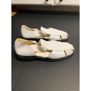 Jasmin Flex Womens Size 6 White y2k Vintage Slip On Shoes Sandals Leather Upper